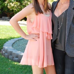 LF Sheer Salmon Dress